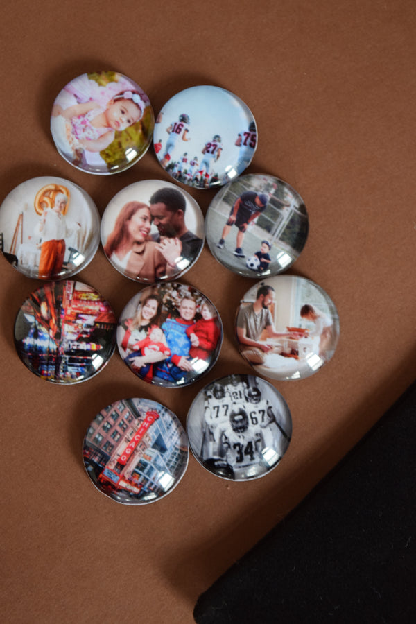 Custom Glass Magnets | Personalized Photo Glass Cabochon Magnets