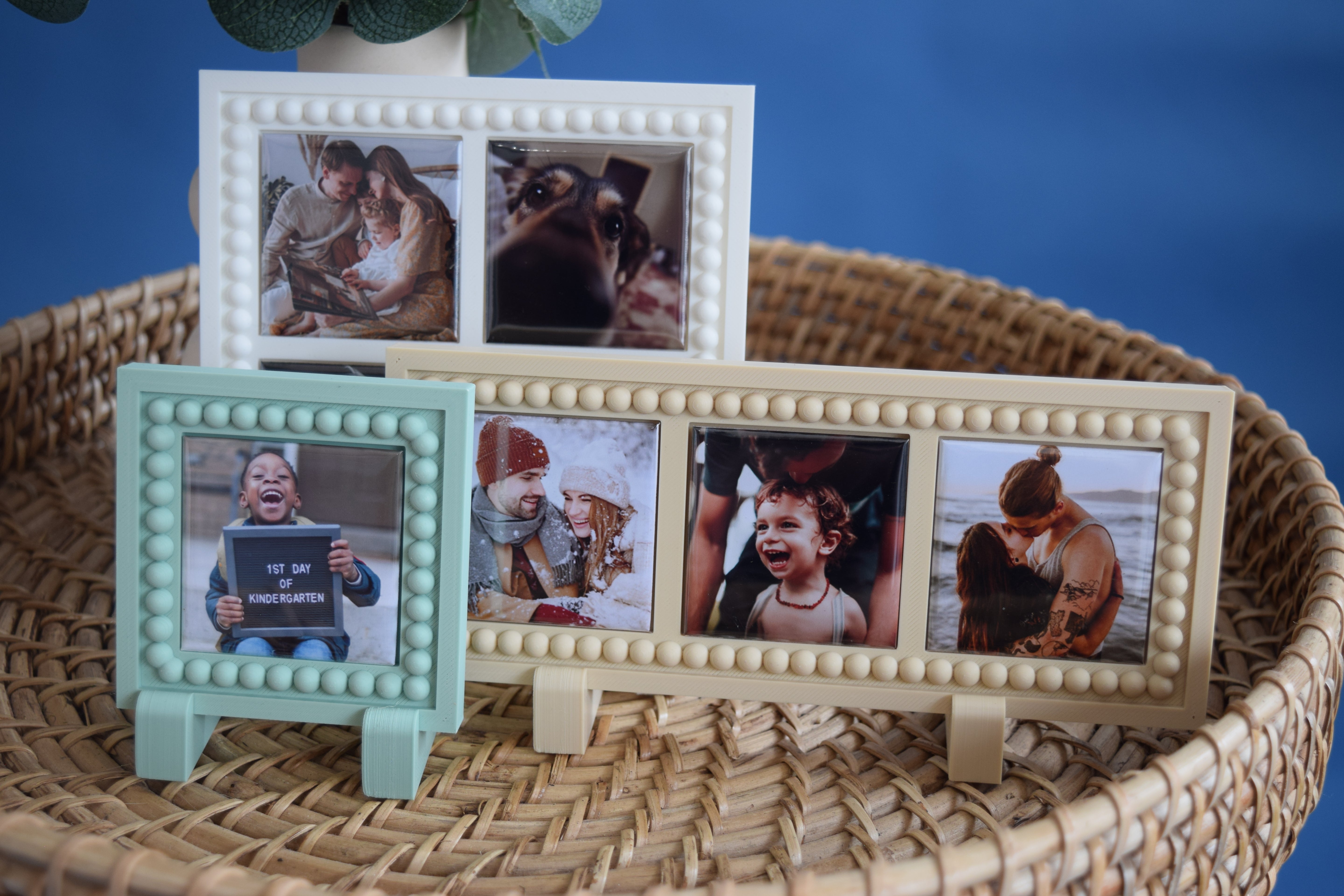 3D Printed Magnetic Photo Frame | Display Frame for 2x2 Photo Magnets | 4 Sizes, 6 Colors