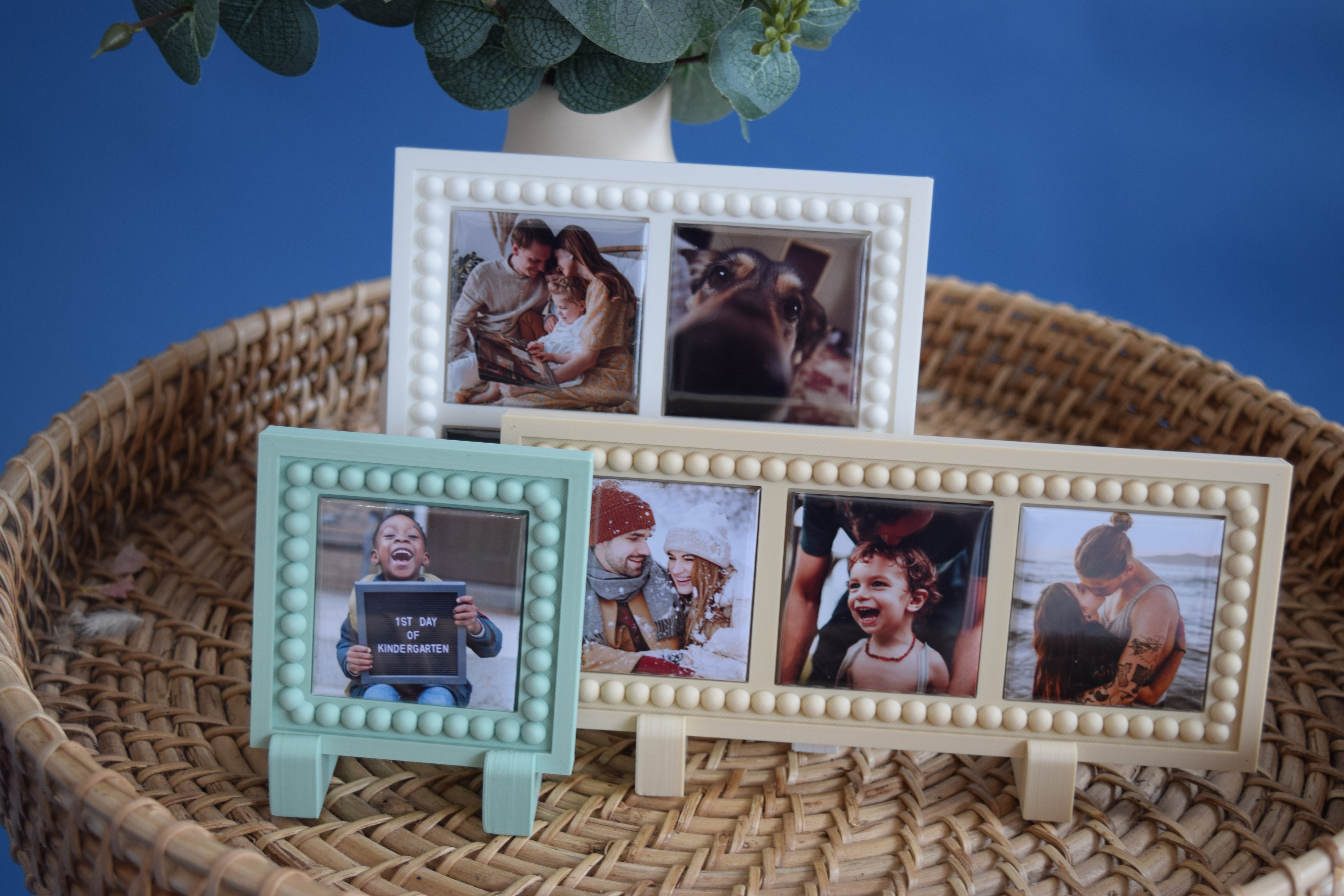Magnetic Photo Frame Bundle | 3D Printed Display Frame + Custom Mylar Photo Magnets | Starter, Classic, Display & Gallery Sets