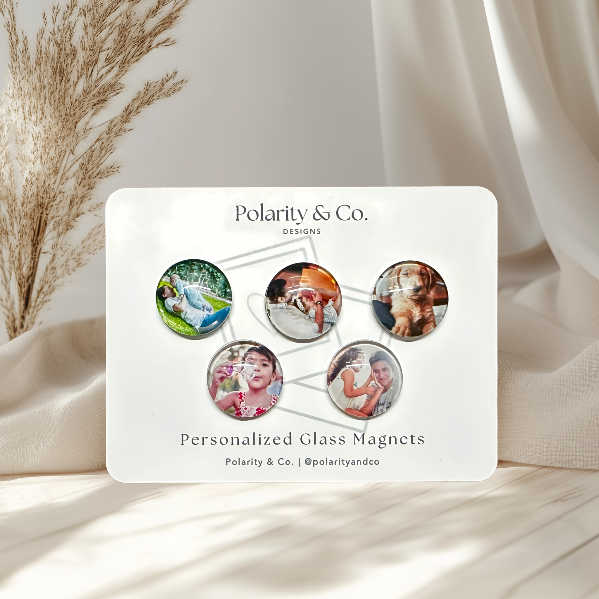 Custom Glass Magnets | Personalized Photo Glass Cabochon Magnets